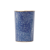 Shagreen Enameled Oval Wastebasket