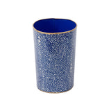 Shagreen Enameled Oval Wastebasket