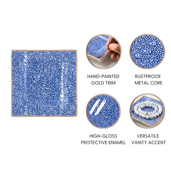 Shagreen Enameled Tori Trinket Tray