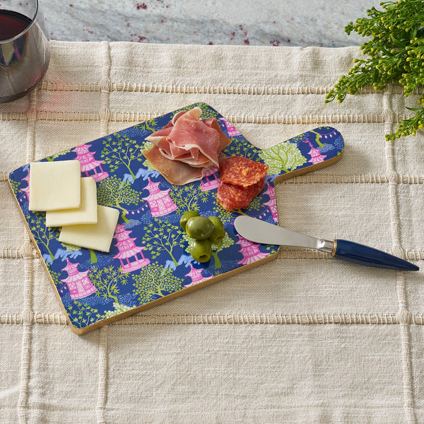 Garden Party Enameled Rectangular Charcuterie Board 6x10