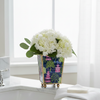 Garden Party Enameled Square Cachepot Planter