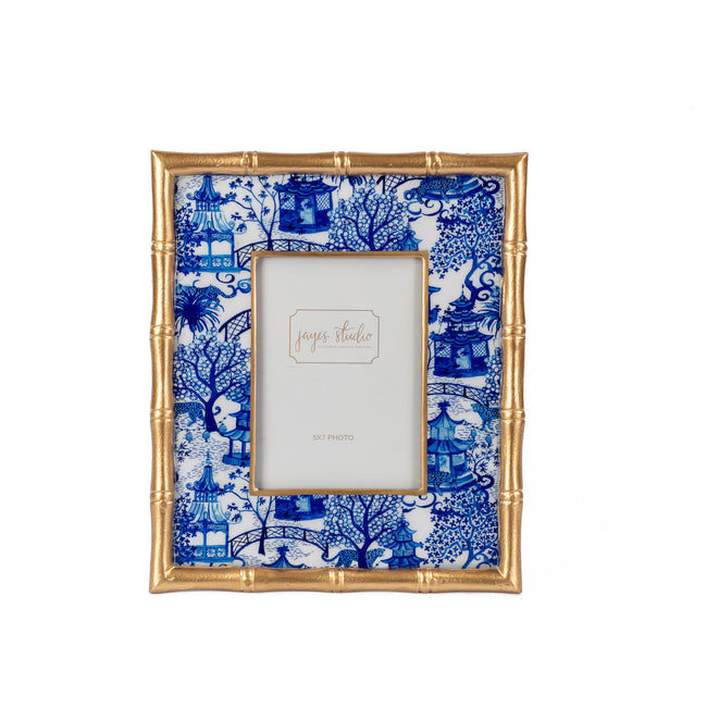 Garden Party Blue Bamboo Frame