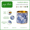 Garden Party Enameled Napkin Ring (4pk) - Blue