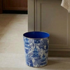 Garden Party Enameled Large Oval Wastebasket