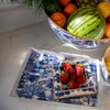 Garden Party Enameled Oliver Tray 8x12 - Blue