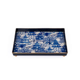 Garden Party Enameled Oliver Tray 8x12 - Blue