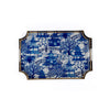 Garden Party White & Blue Enameled Jaye Tray