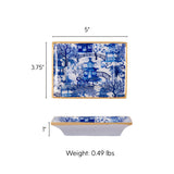 Garden Party Enameled Landry Tray - White & Blue