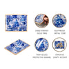Garden Party Enameled Landry Tray - White & Blue