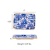 Garden Party Enameled Laney Tray - White & Blue