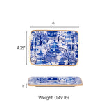 Garden Party Enameled Laney Tray - White & Blue
