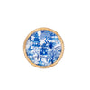 Garden Party Wooden Coasters Set - Mango Wood & Enamel | Set of 4