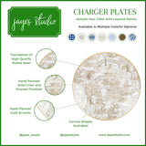 Garden Party Enameled Charger (4pk) - Taupe