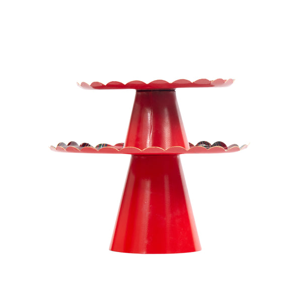 Tartan Plaid Cake Stand Set (2pk)