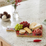 Tartan Plaid Enameled Rectangular Charcuterie Board 6x10