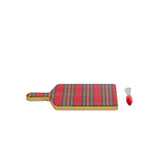 Tartan Plaid Enameled Rectangular Charcuterie Board 6x10