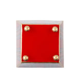 Tartan Plaid Enameled Square Cachepot Planter