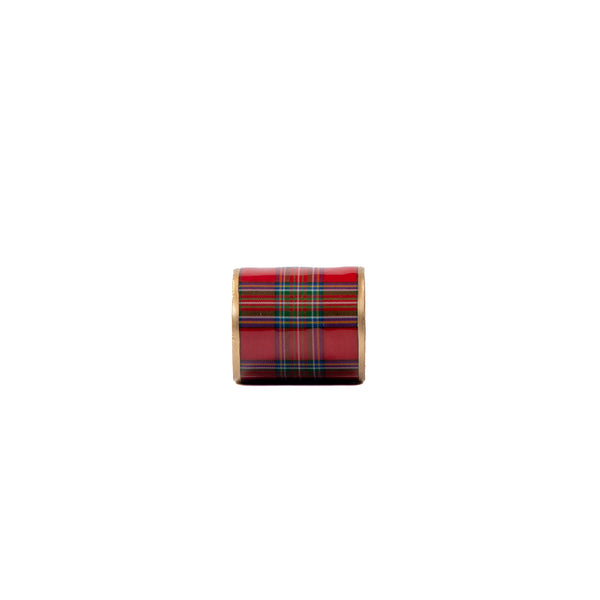 Tartan Plaid Enameled Napkin Ring (4pk)