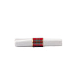 Tartan Plaid Enameled Napkin Ring (4pk)