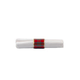 Tartan Plaid Enameled Napkin Ring (4pk)