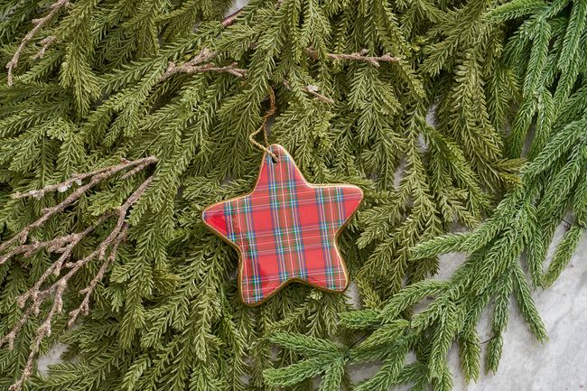 Tartan Plaid Star Ornament