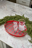 Tartan Plaid Enameled Olivia Tray 14x20