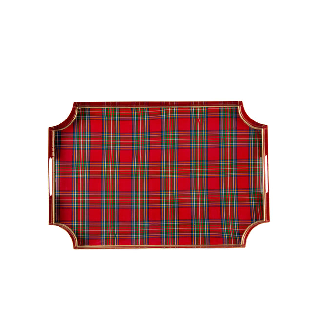 Tartan Plaid Enameled Jaye Tray