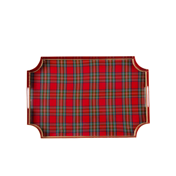 Tartan Plaid Enameled Jaye Tray