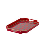 Tartan Plaid Enameled Jaye Tray