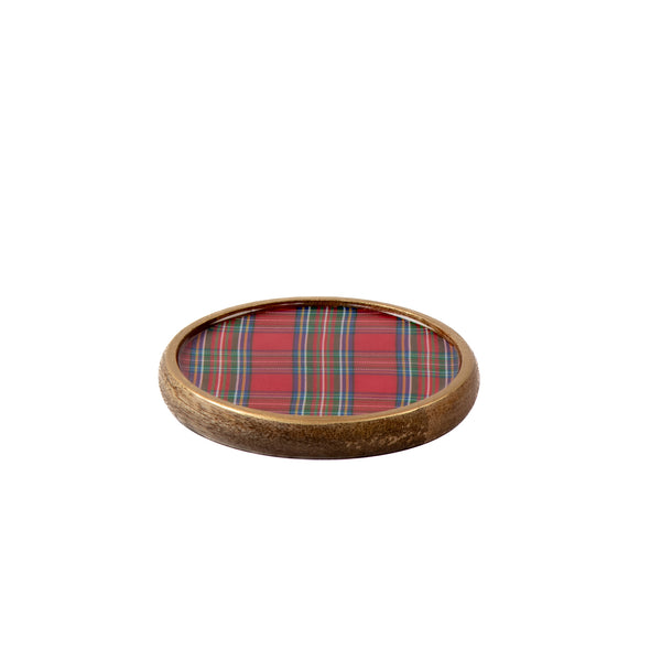 Tartan Plaid Wooden Coasters Set (4pk)
