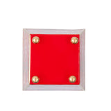 Ho Ho Enameled Square Cachepot Planter - Red