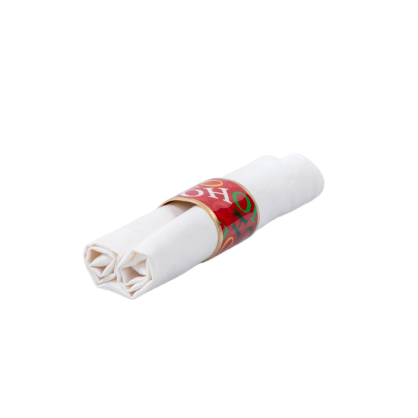 Ho Ho Enameled Napkin Ring (4pk)