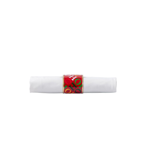 Ho Ho Enameled Napkin Ring (4pk)