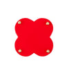 Ho Ho Enameled Quatrefoil Cachepot Planter 4x9 - Red