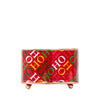 Ho Ho Enameled Quatrefoil Cachepot Planter 4x9 - Red