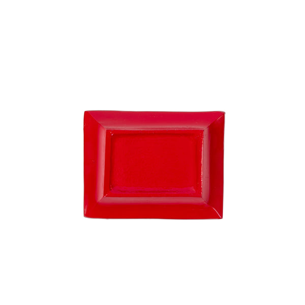 Ho Ho Enameled Landry Jewelry Tray - Red