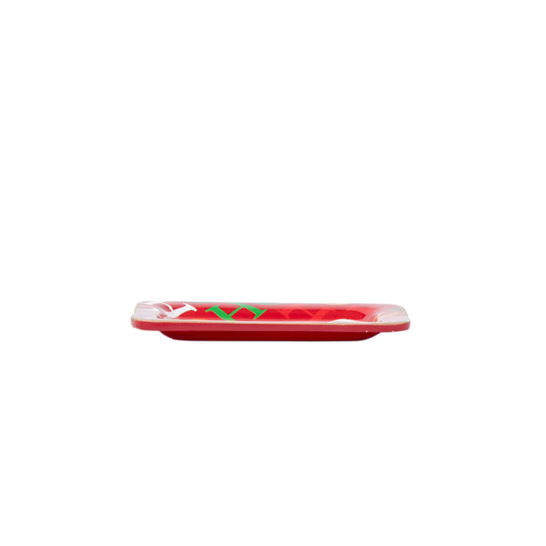 Ho Ho Enameled Laney Soap Dish - Red
