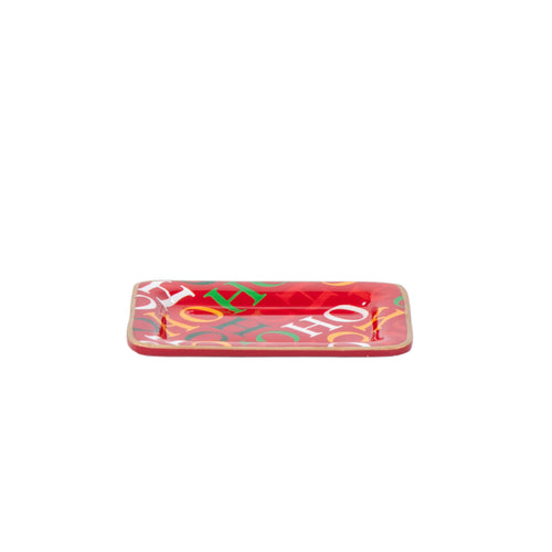 Ho Ho Enameled Laney Soap Dish - Red