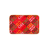 Ho Ho Enameled Parlor Tray - Red