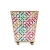 Ho Ho Enameled Square Cachepot Planter - White