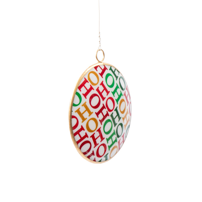 Ho Ho Ornament (single) - White