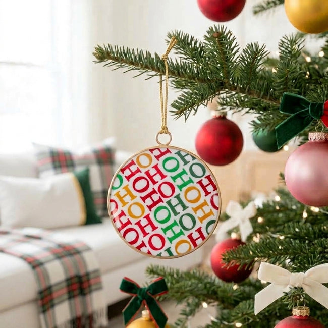 Ho Ho Ornament (single) - White