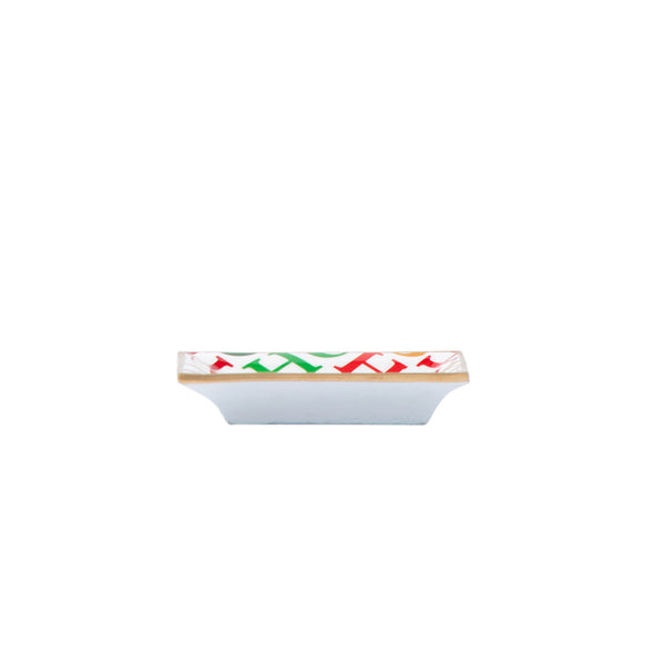 Ho Ho Enameled Landry Jewelry Tray - White