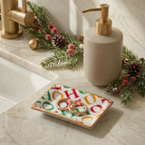 Ho Ho Enameled Landry Jewelry Tray - White