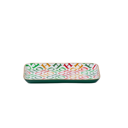 Ho Ho Enameled Parlor Tray - Red