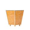 Rattan Enameled Square Cachepot Planter