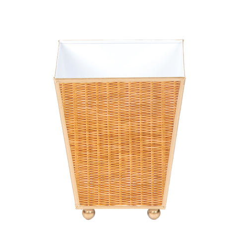 Rattan Enameled Square Cachepot Planter