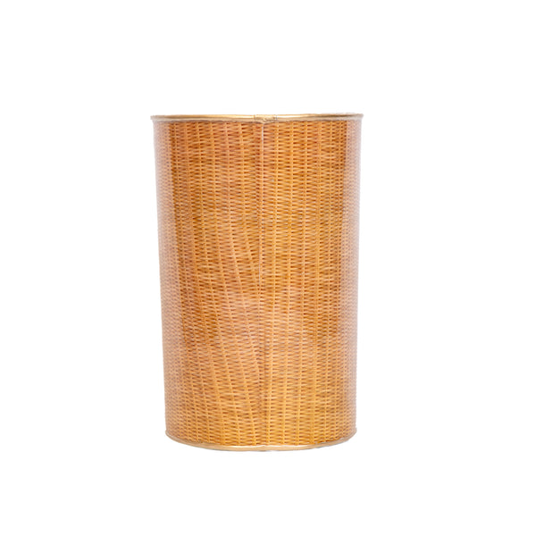 Rattan Oval Wastebasket