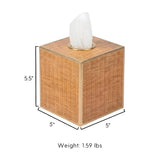 Rattan Enameled Tissue Box Cover