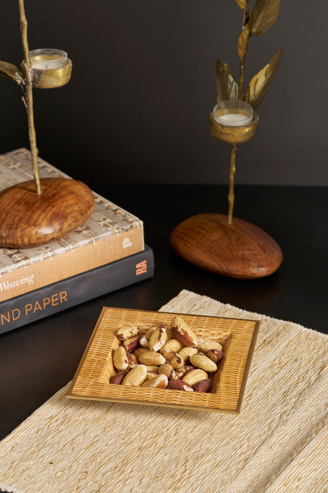 Rattan Enameled Tori Trinket Tray